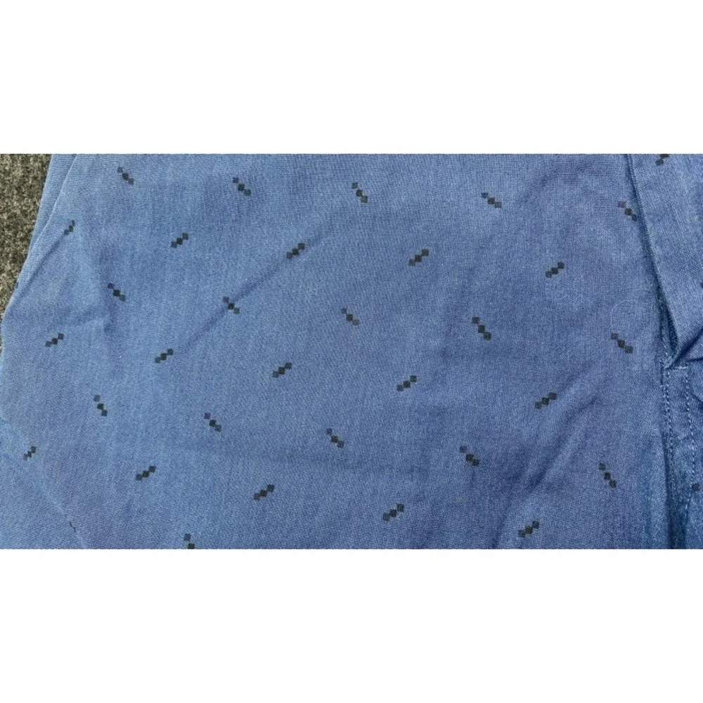 Lululemon Commission Shorts Men 32 Blue Geometric Print Stretch Chino